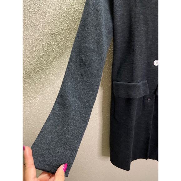 Hucenberd Women Heather Gray Merino Wool Cardigan/Coat Size S - Picture 3 of 5